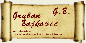 Gruban Bajković vizit kartica